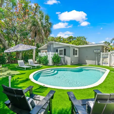 The Cottage On Pine - Luxury Boho Beach Cottage Wpvt Heated Pool On Pine Ave